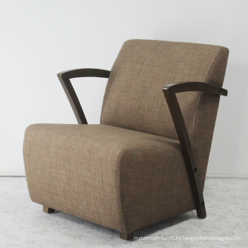 Solid Wood with Fabric Soft Sofa Salon Chair